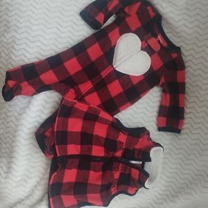 Carter's Baby Plaid Fleece Sleeper & Vest Set